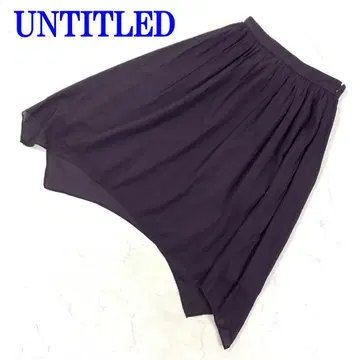 언타이틀 무릎 기장 스커트 보라색 브라운 큐프라 코튼 2 C4352