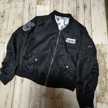 블랙 MA-1 자켓 리버서블 여성용