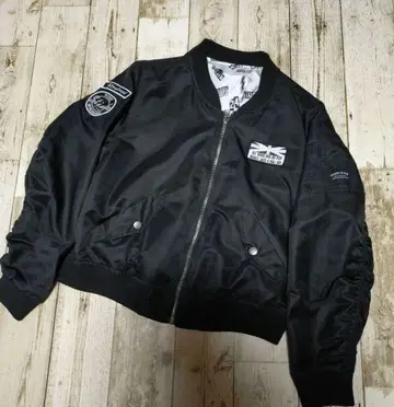 블랙 MA-1 자켓 리버서블 여성용