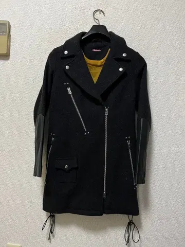 아비렉스 가죽 절개 더블 라이더스 코트 /S 블랙 천연 가죽 양가죽