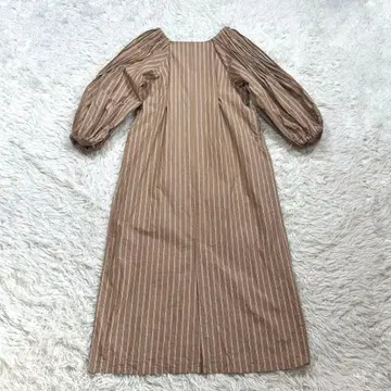 누키테파 포플린 타크 롱 슬리브 원피스 베이지 2025SS M