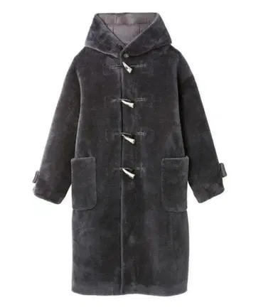 FUR FUR 에코 퍼 더플 코트