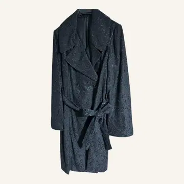 전체 레이스 더블 트렌치코트