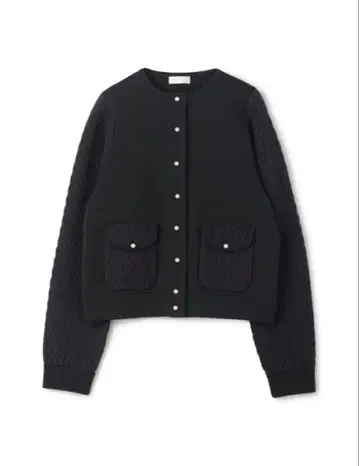 Ballsey 울코튼 펄 콤비 크루넥 가디건