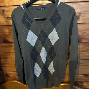 23 Vingt-trois 아가일 무늬 스웨터 사이즈 38
