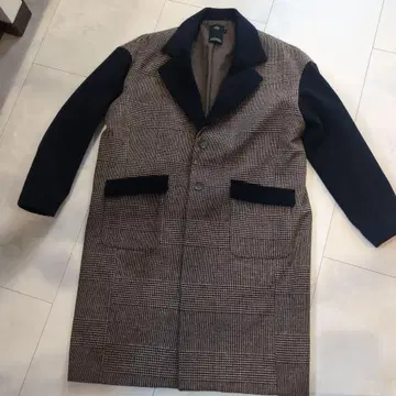 AZUL 체크 무늬 롱 코트 여성용 S 사이즈