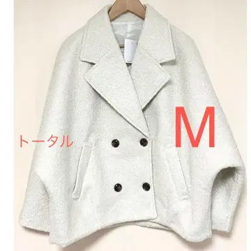 시마무라 daaco 돌먼 코트 M 짙은 화이트