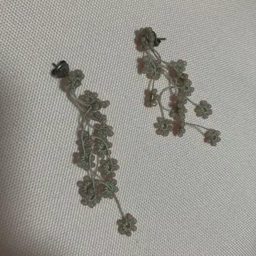 핑크 작은 꽃 귀걸이