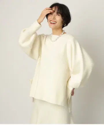 택 포함 새상품 CADUNE 카듀네 펄 장식 니트