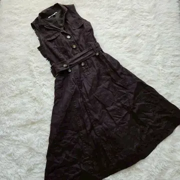 ZARA BASIC (자라 베이직) 슬리브리스 원피스 XS 브라운