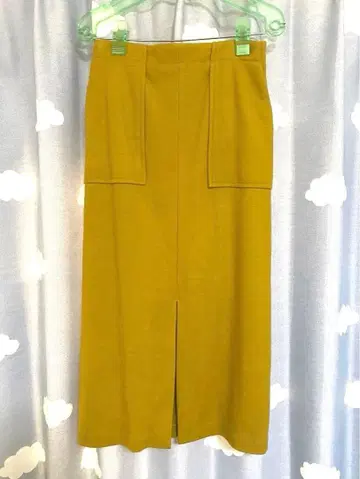 택 포함 미사용 새상품 저널 스탠다드 머스타드 롱 스커트