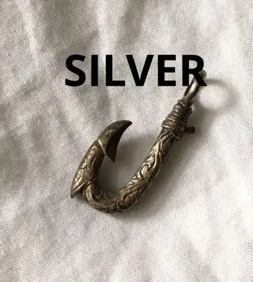 빈티지 낚시 바늘 실버 목걸이 SILVER 하와이안 주얼리