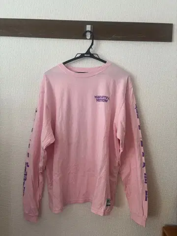 MAN WITH A MISSION 핑크 긴팔 티셔츠