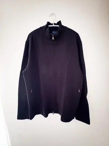 [구제 의류] 터틀넥 리브 ZIP 블루종 블랙 남성용 L 프랑스 유로