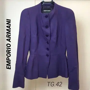 EMPORIO ARMANI 노카라 플럼 자켓 TG.42