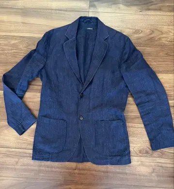 LARDINI 네이비 린넨 테일러드 자켓