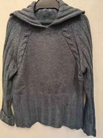 Cachette 카라 부착 그레이 스웨터