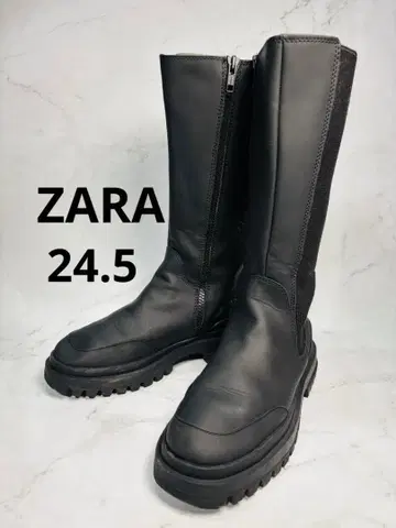 ZARA 롱 부츠 38 24.5 사이드 지퍼