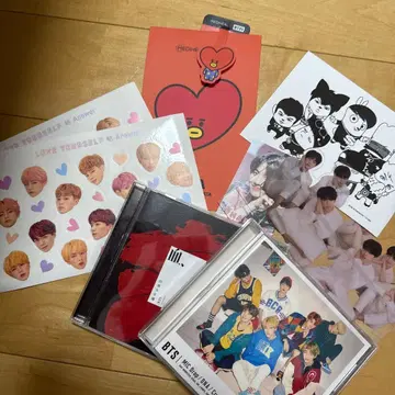 BTS CD 2장 씰 엽서 세트