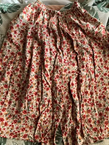 새상품급 SM2 가우초 팬츠 꽃 안감 오렌지