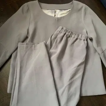 여성 수트 셋업 그레이