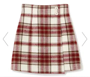 JILL BY JILLSTUART 랩 스타일 빅 칼라 체크 미니 스커트