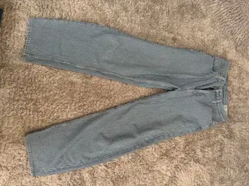 GAP 스트라이프 패턴 와이드 레그 데님 24인치