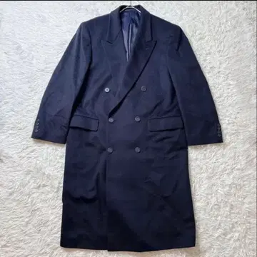 캐시미어 울 더블 브레스트 체스터 코트