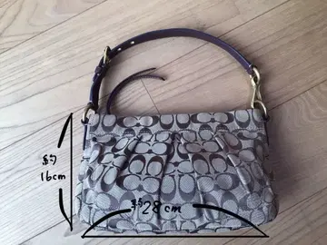 프린트 패턴 핸드백 약 16cm x 약 28cm