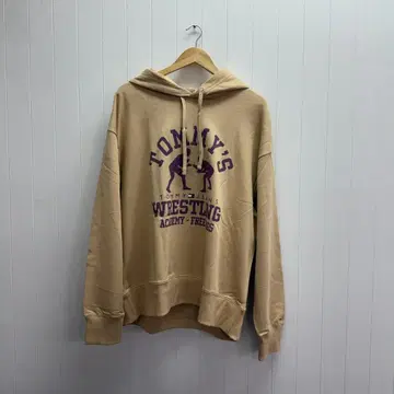 타미힐피거 베이지 후드 부착 후드티