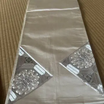 실버 꽃무늬 자수 후쿠로 오비