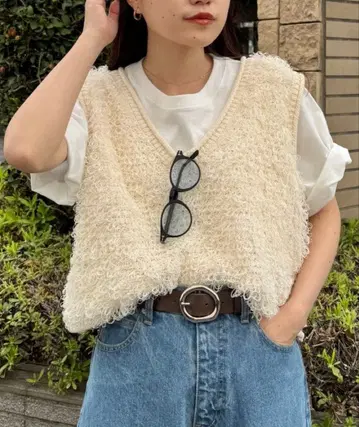 [ CIAOPANIC TIPY ] 아이보리 니트 베스트 V넥