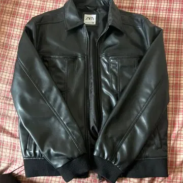 ZARA 블랙 가죽 자켓 XL