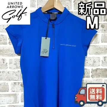 [ 새상품 ] 유나이티드 애로우즈 골프 여성용 반팔 지퍼 셔츠 M 사이즈