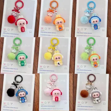 러브브 컬러풀 버섯 캐릭터 키링 5개 세트