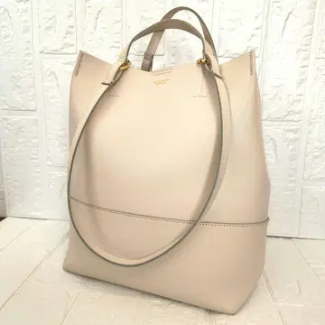 컨디션 최상 비올라돌로 시드니 아이보리 레더 토트백 2way