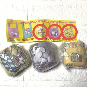 치이카와 x 산리오 에코백 가챠가챠 3개 세트