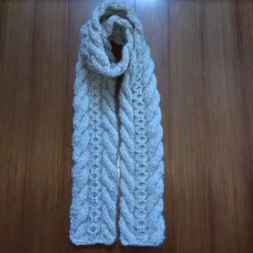 핸드메이드 아란 무늬 롱 머플러