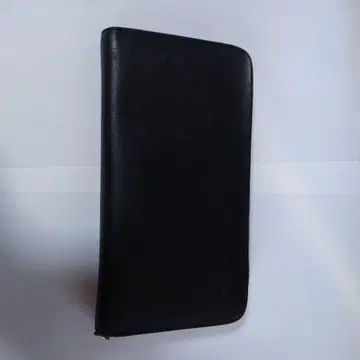 블랙 가죽 장지갑