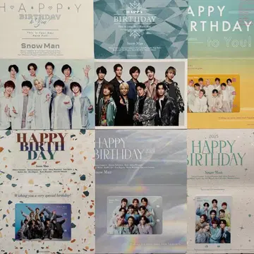 snowman 벌스데이 카드 6장 세트