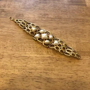 골드 메탈 체인 펄풍 팔찌