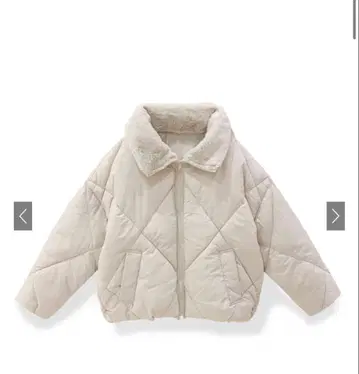 [ 익명 배송 ] 2Way 퍼 칼라 퀼팅 다운 자켓