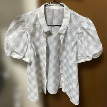 셀포드 체크 블라우스 36 사이즈