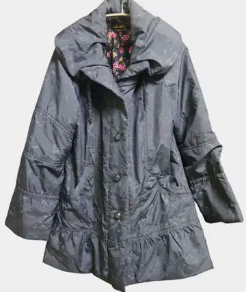 레이크알스타 그레이 꽃무늬 안감 코트