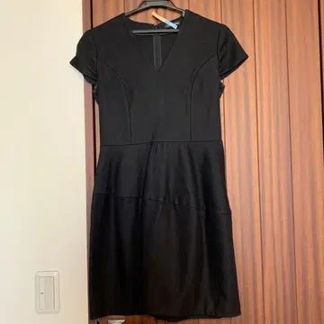 YOKO CHAN 반팔 무릎 기장 원피스 블랙