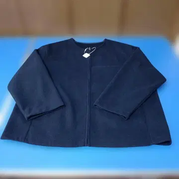네이비 노카라 자켓 플리스, 여성용 L 사이즈
