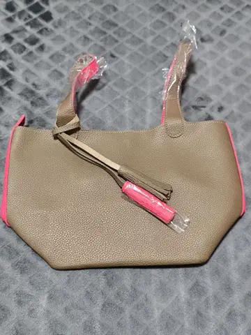베이지 & 핑크 토트백