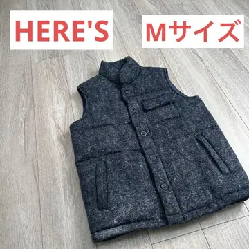 해리스 트위드 충전솜 베스트 헤링본 그레이