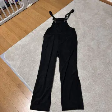 블랙 코듀로이 오버롤