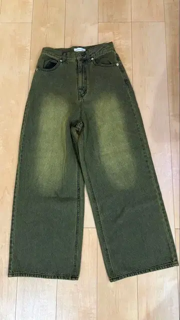 청바지 데님 오버다이 와이드 데님 팬츠 여성용 남성용